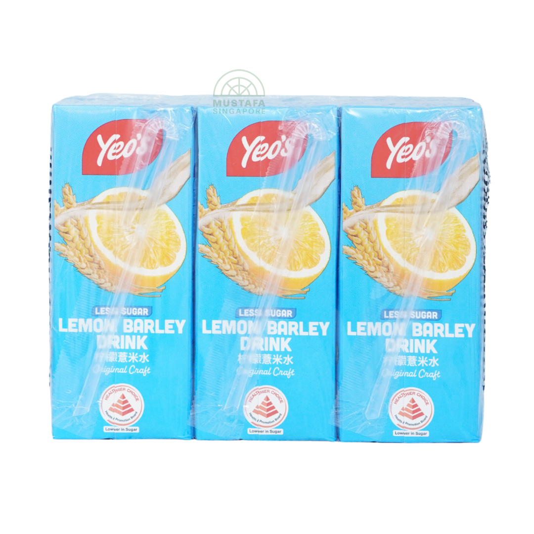 Yeo's Lemon Barley Drink Less Sugar 6 pack 250ml
