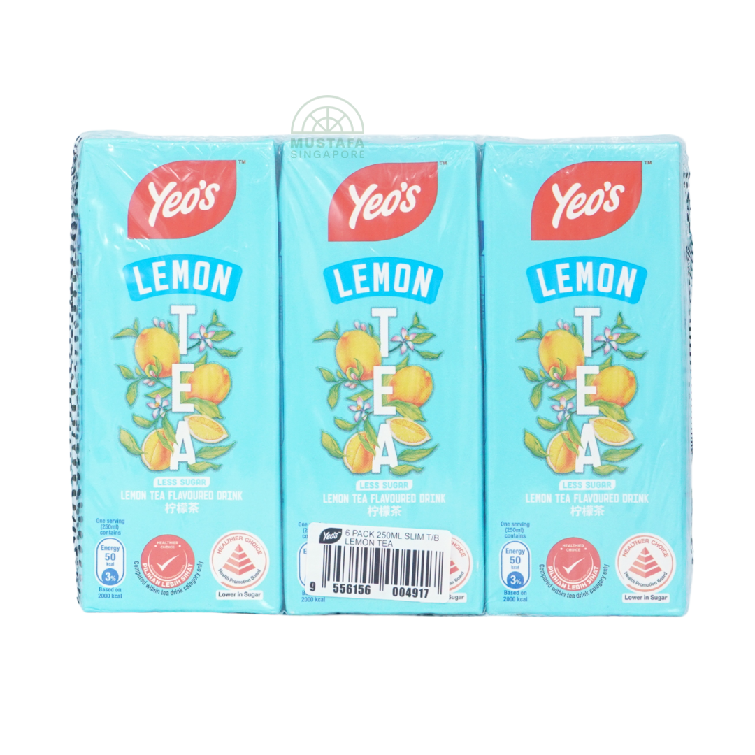 Yeo's Lemon Tea Drink Less Sugar 6 pack 250ml
