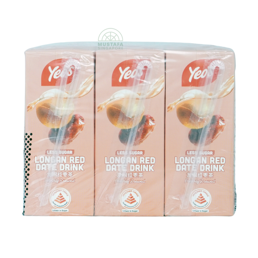 Yeo's Longan Red Date Drink Less Sugar 6 pack 250ml