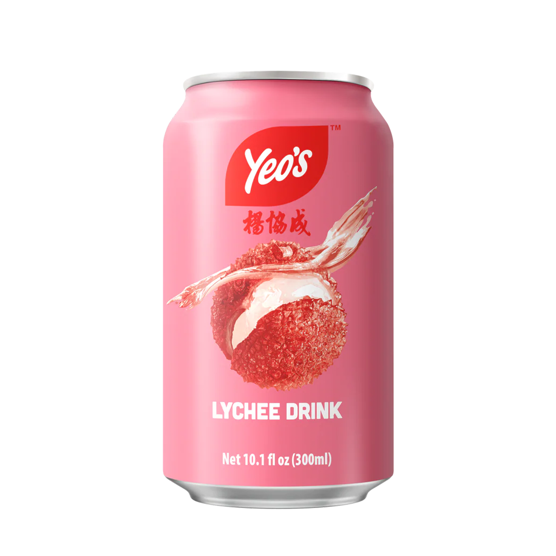 Yeo's Lychee Flavoured Drink Less Sugar 6 pack 250ml