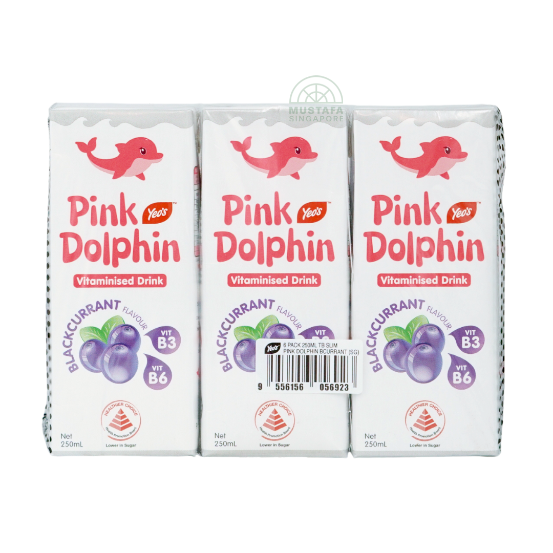 Yeo's Pink Dolphin Blackcurrant 6 pack 250ml