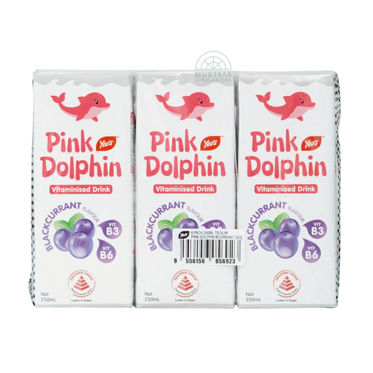 Yeo's Pink Dolphin Blackcurrant 6 pack 250ml