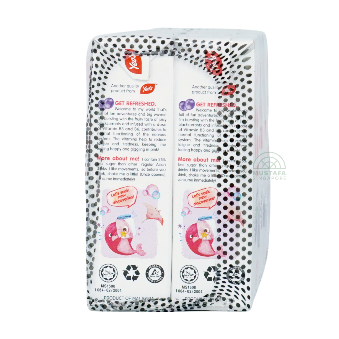 Yeo's Pink Dolphin Blackcurrant 6 pack 250ml