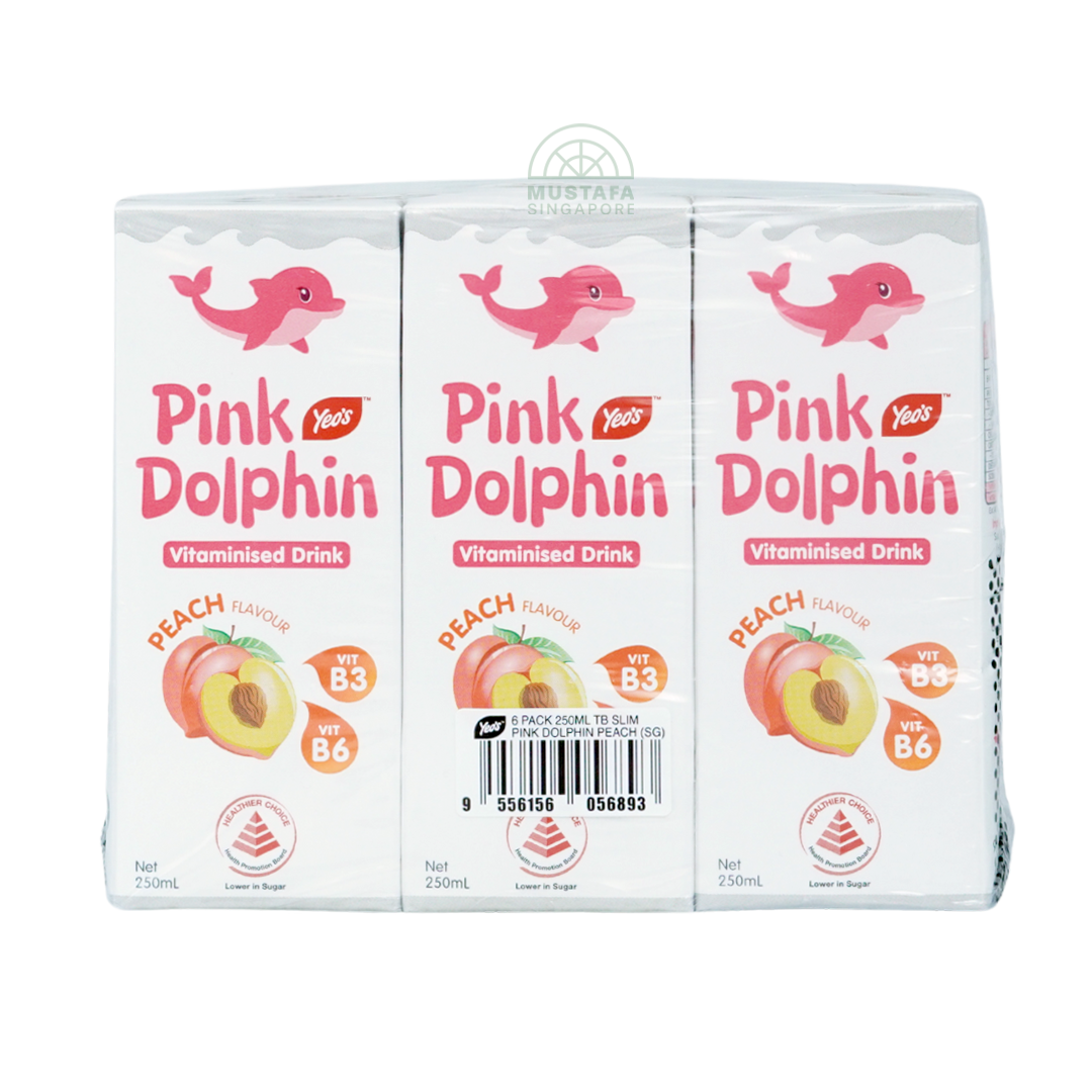 Yeo's Pink Dolphin Peach 6 pack 250ml