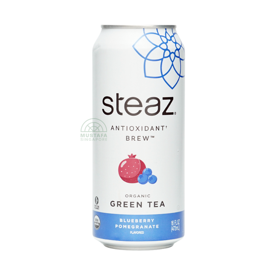 Steaz Antioxidant Brew Organic Green Tea Blueberry Promegranate 473g