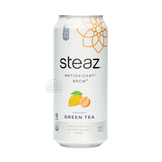 Steaz Antioxidant Brew Organic Green Tea Zero Calorie Peach Mango 473g