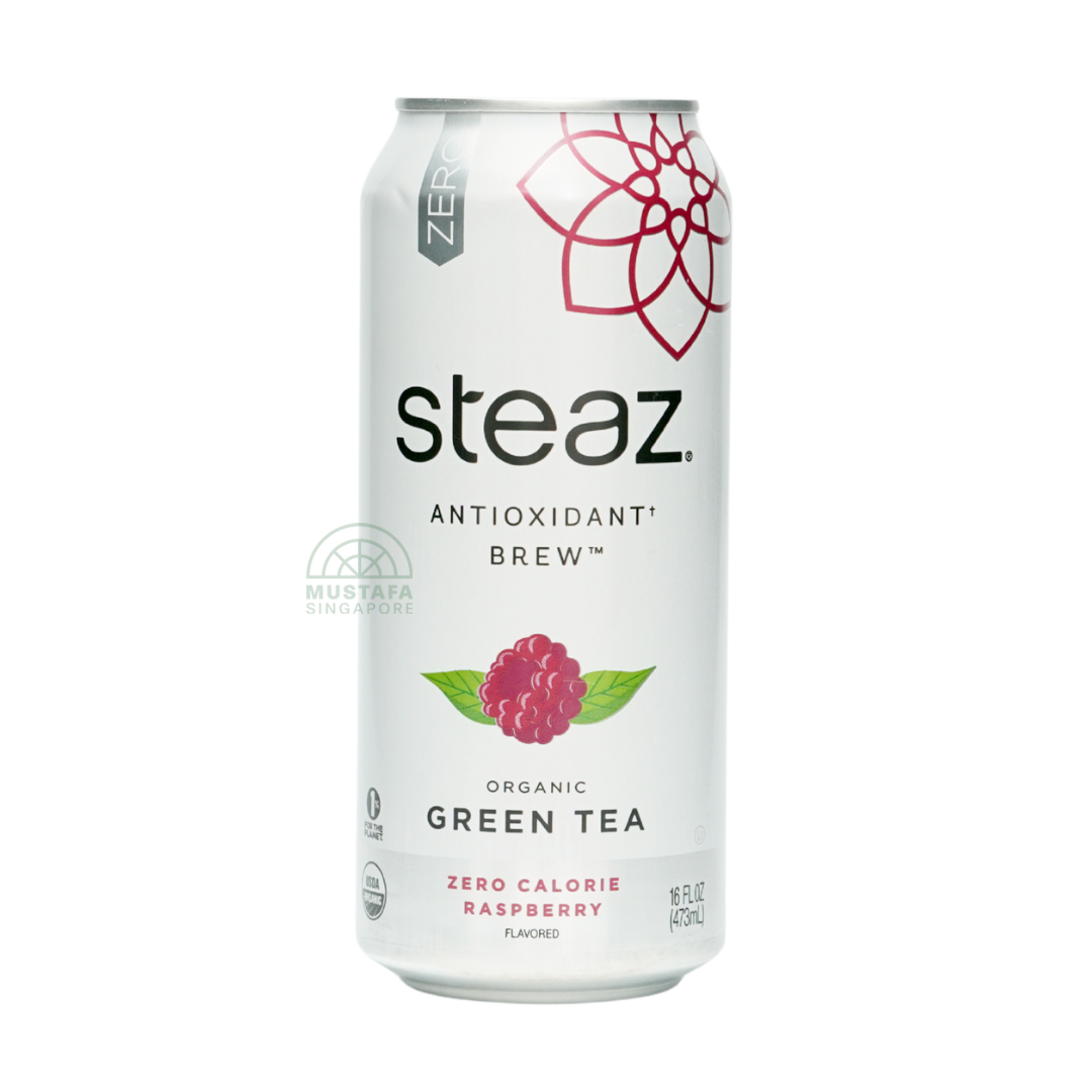Steaz Antioxidant Brew Organic Green Tea Zero Calorie Raspberry 473g