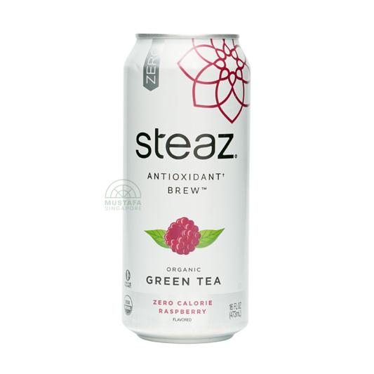Steaz Antioxidant Brew Organic Green Tea Zero Calorie Raspberry 473g