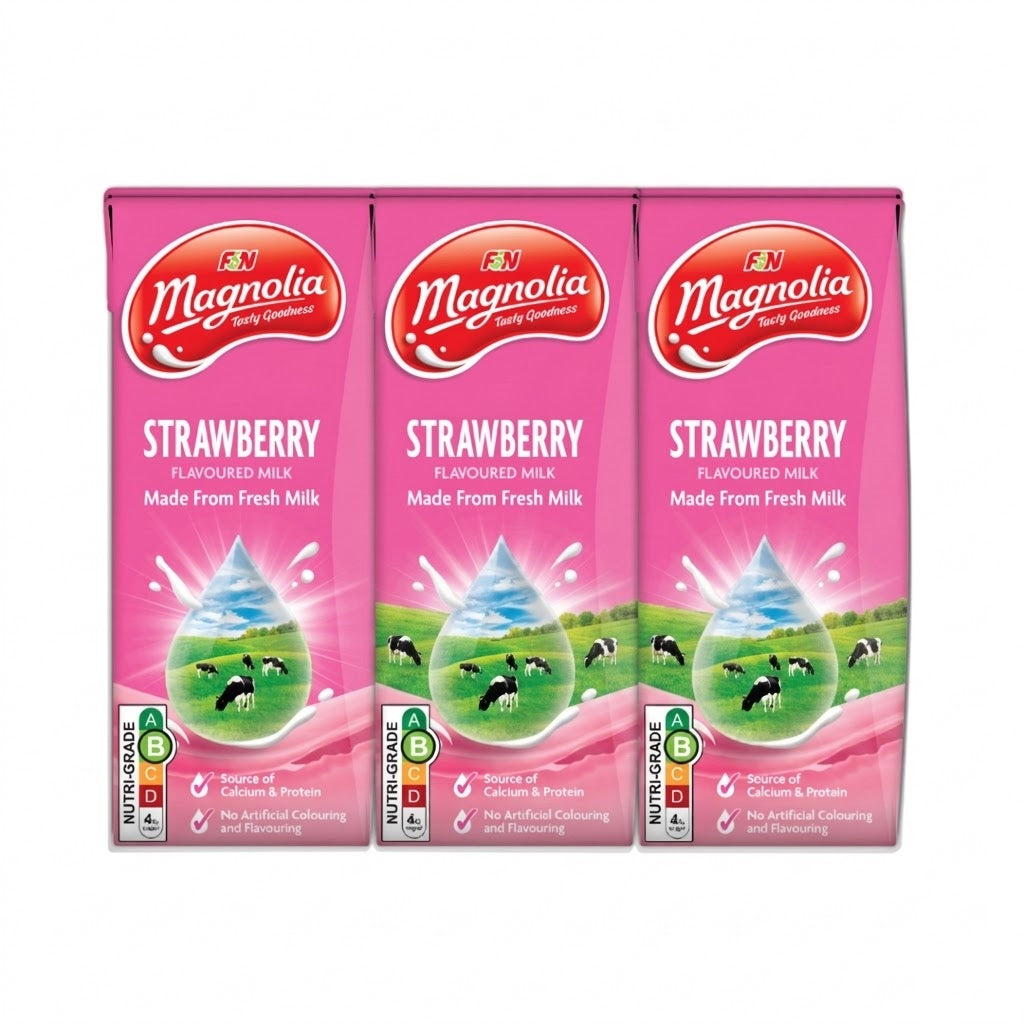 F&N Magnolia Strawberry Fresh Milk 6 x 200ml