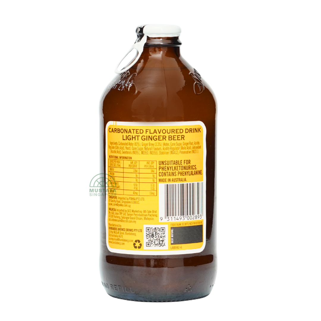 Bundaberg Light Ginger Beer 375ml