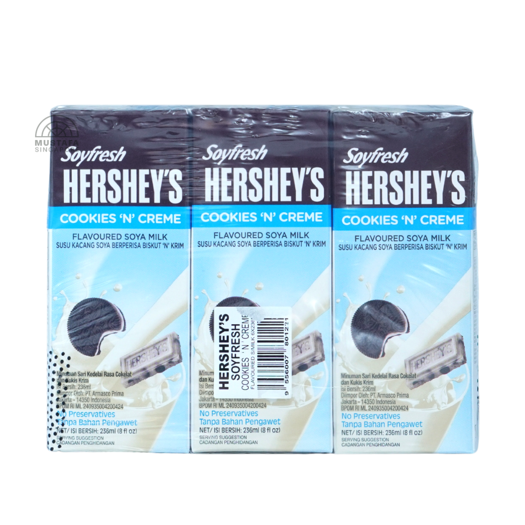 Soyfresh Hershey's Cookies 'N' Creme Flavoured Soya Milk 6 x 236ml