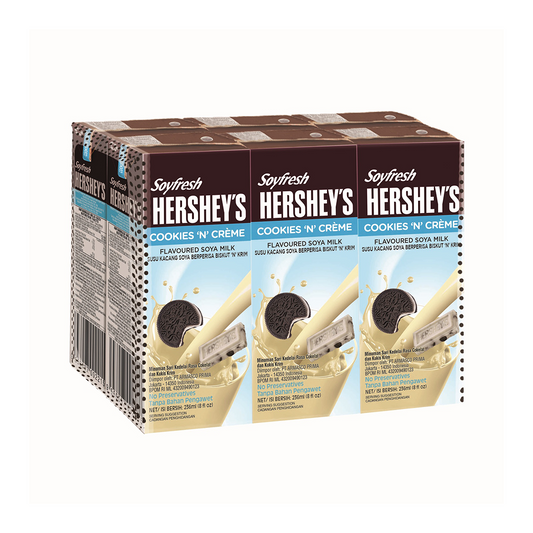 Hershey's Soyfresh Cookies And Creme Soya Milk 236ml x 6s