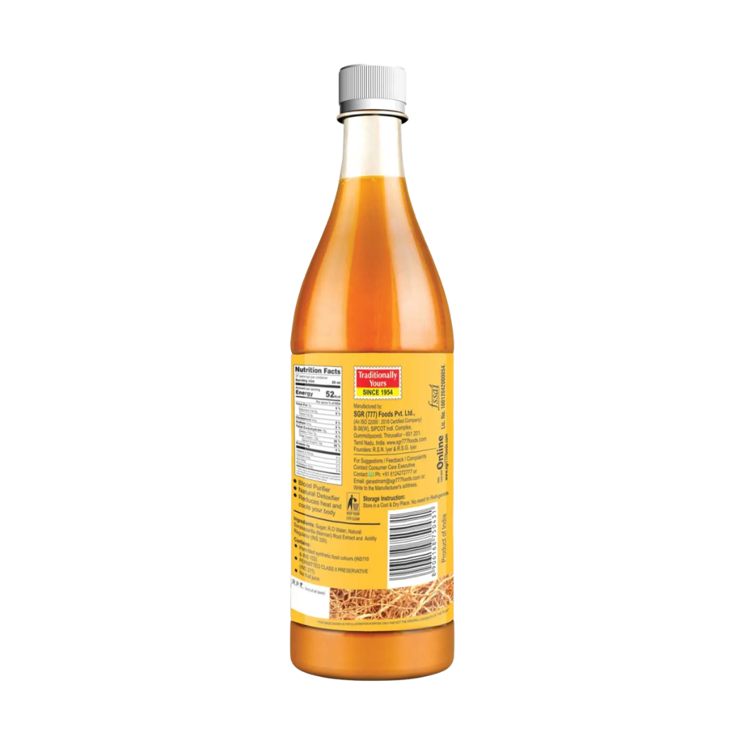 Sri Ganeshram's 777 Brand Nannari Syrup 750ml