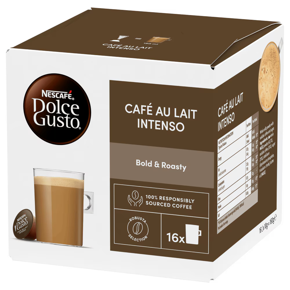 Nescafé Dolce Gusto Café Au Lait Intenso Capsules 16s