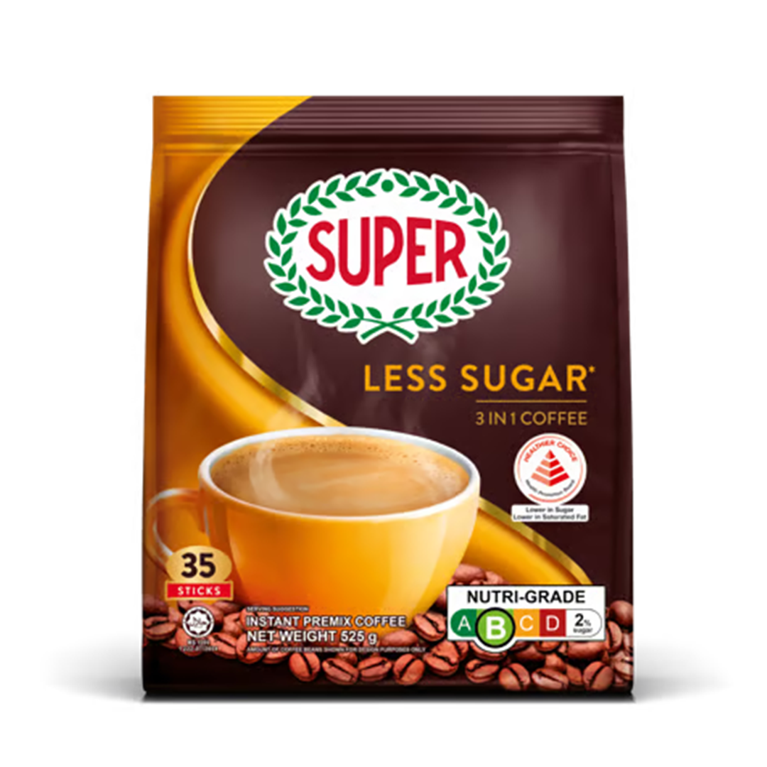 Super 3-In-1 Instant Coffee (Less Sugar) 525g