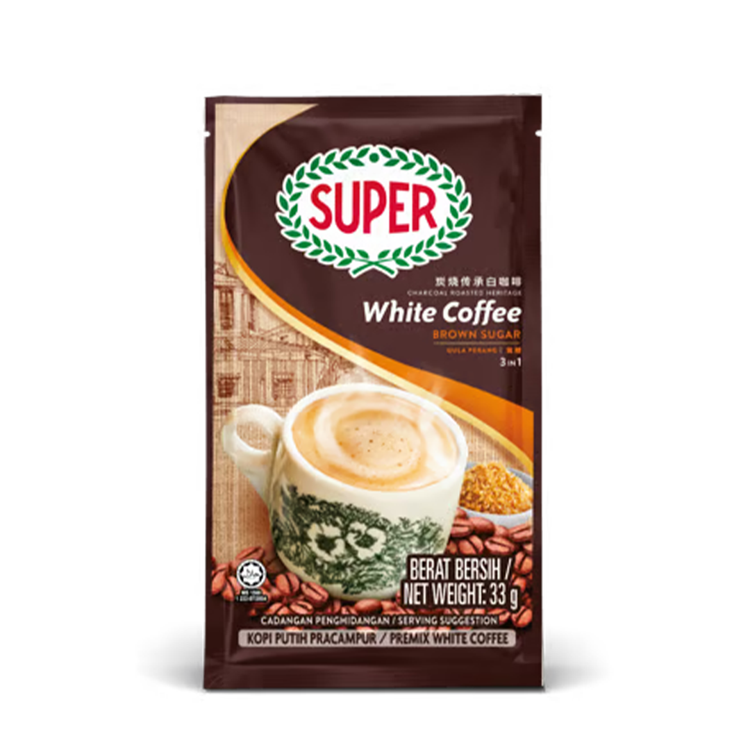 Super 3-in-1 Instant Charcoal Roasted White Coffee with Brown Sugar 495g