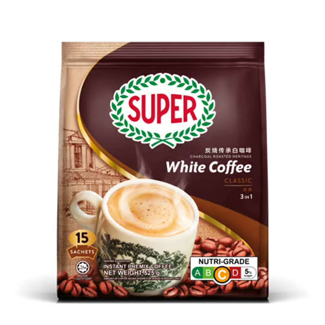 Super 3-in-1 Instant Charcoal Roasted White Coffee (Classic) 525g
