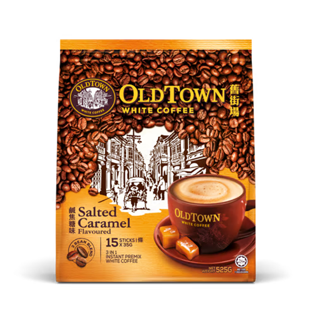 Old Town 3-in-1 Instant White Coffee 525g (Salted Caramel)