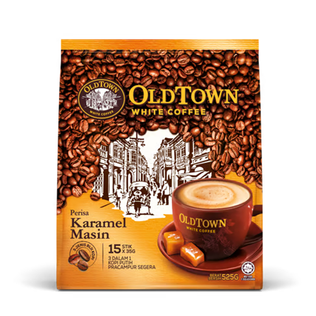 Old Town 3-in-1 Instant White Coffee 525g (Salted Caramel)