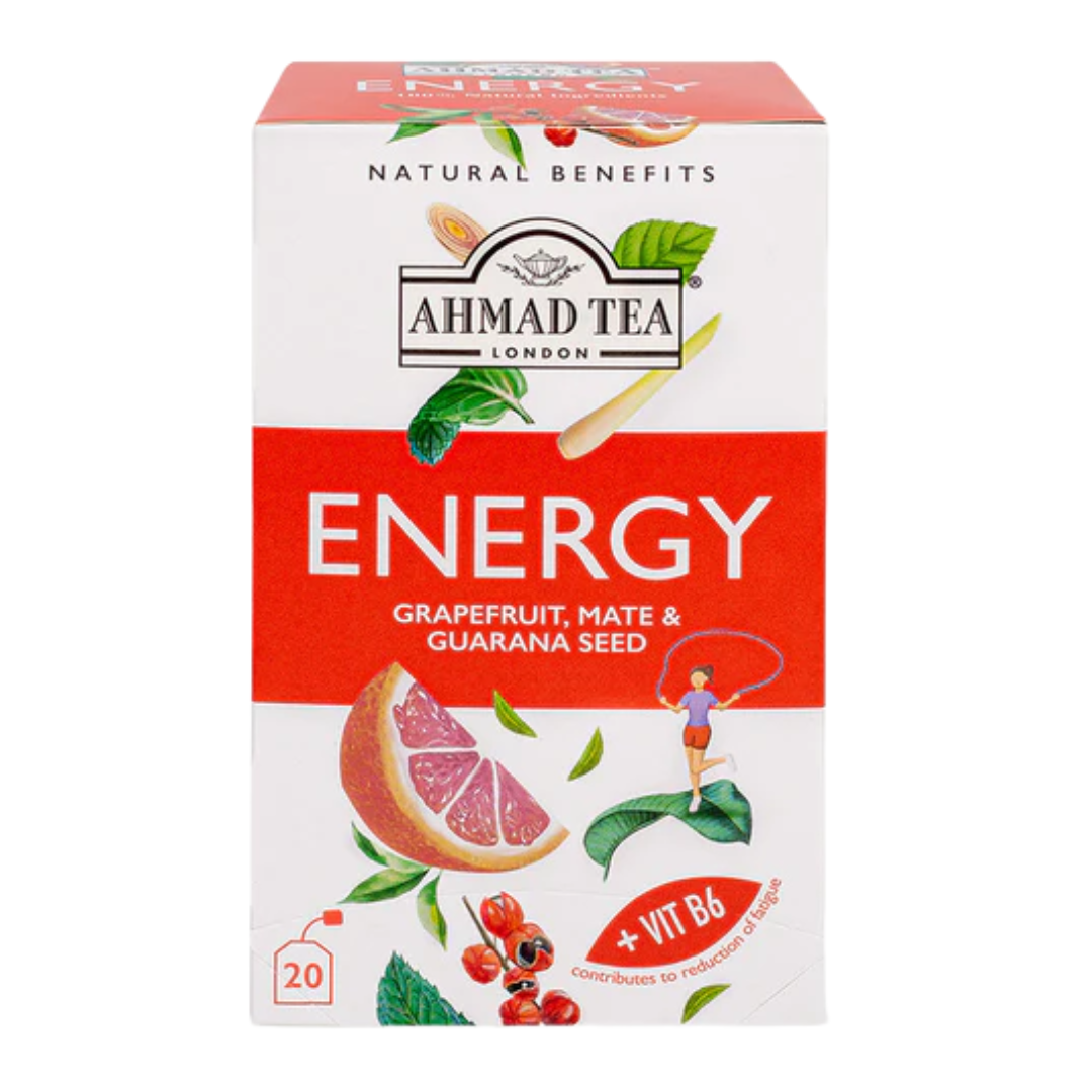Ahmad Tea Grapefruit, Mate & Guarana Seed Energy Tea 1.5g x 20 bags