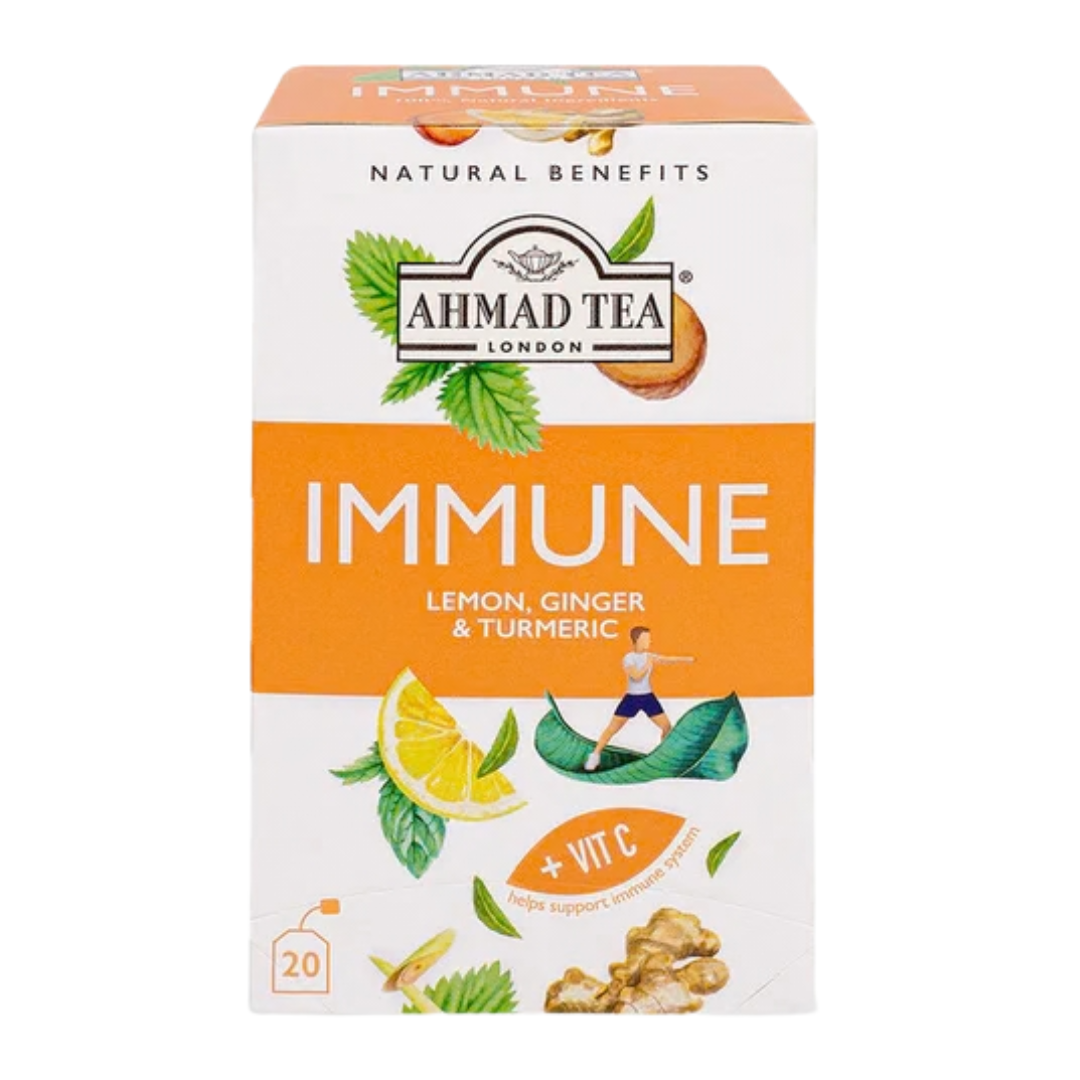 Ahmad Tea Lemon, Ginger & Tumeric Immune Tea 1.5g x 20 bags