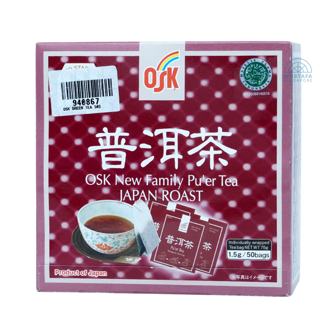 OSK Japanese New Family Pu'er Tea Japan Roast 50 bags x 1.5g