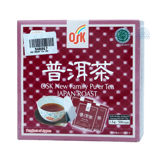 OSK Japanese New Family Pu'er Tea Japan Roast 50 bags x 1.5g