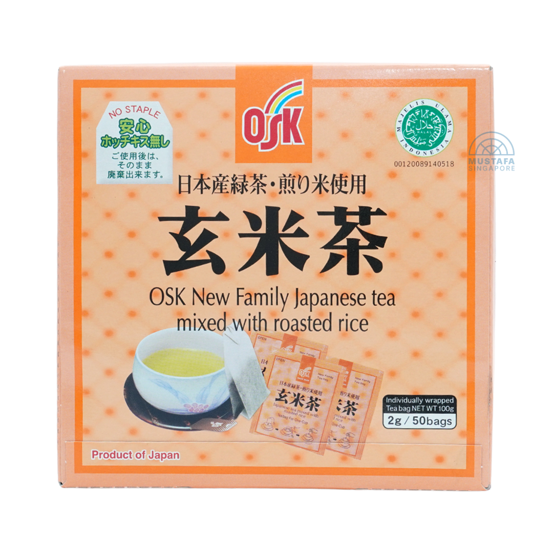 OSK New Family Japanese Tea Mixed with Roasted Rice 50 bags x 2g