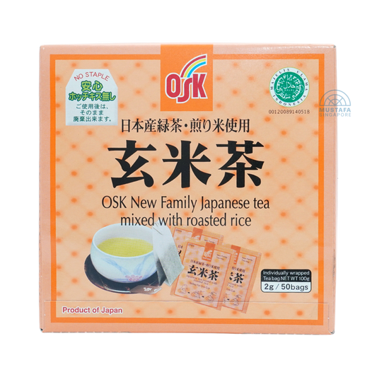 OSK New Family Japanese Tea Mixed with Roasted Rice 50 bags x 2g