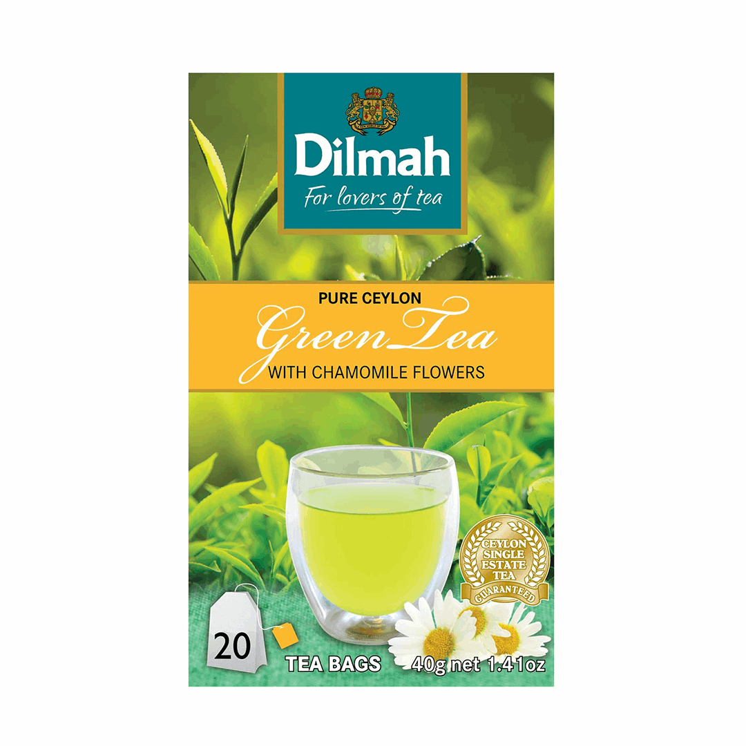 Dilmah String & Tag Green Tea Camomile 2g x 20 bags