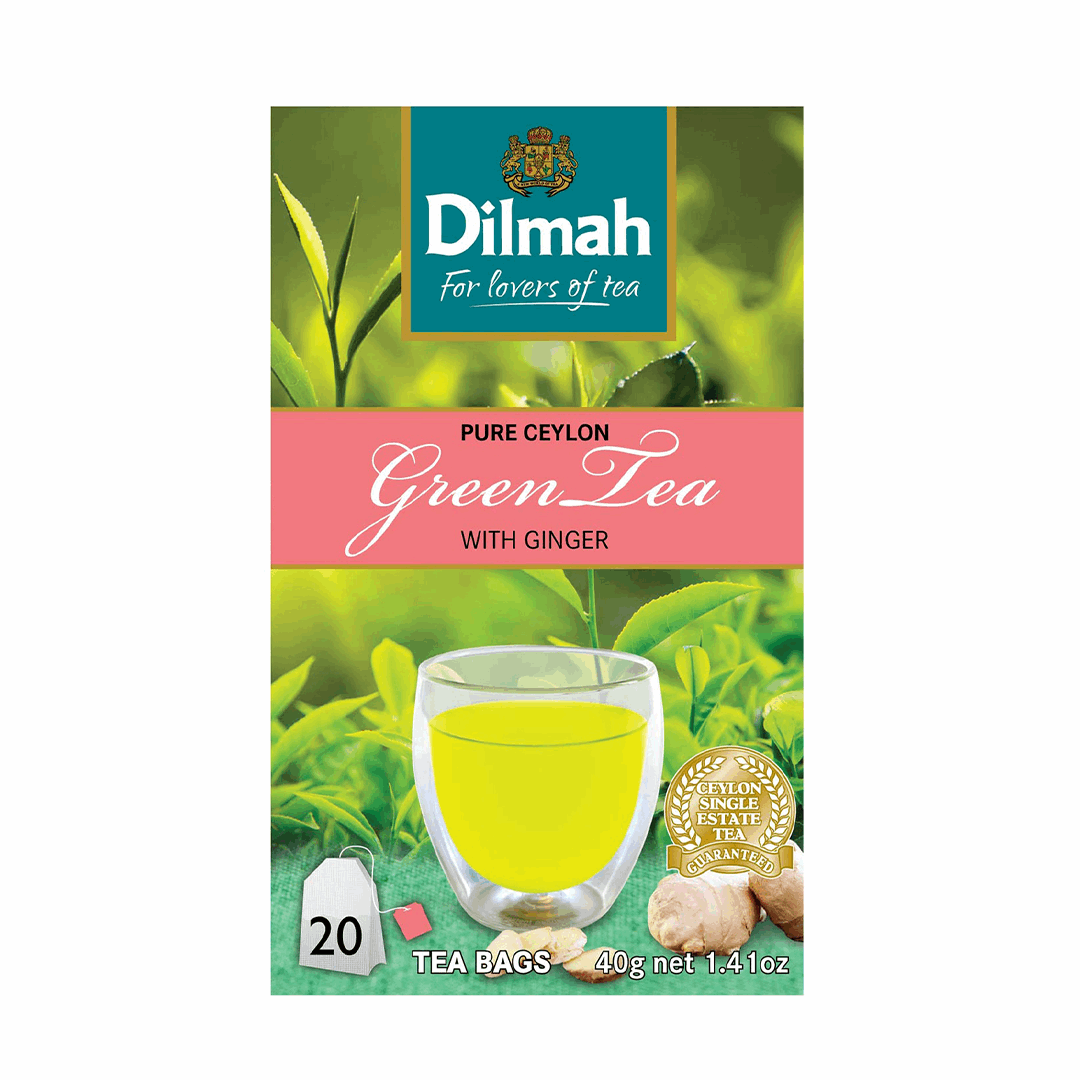 Dilmah String & Tag Green Tea Ginger 2g x 20 bags