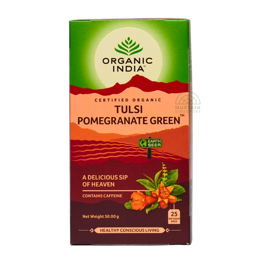 Organic India Tulsi Pomegranate Green 50.00g 25 Infusion Bags