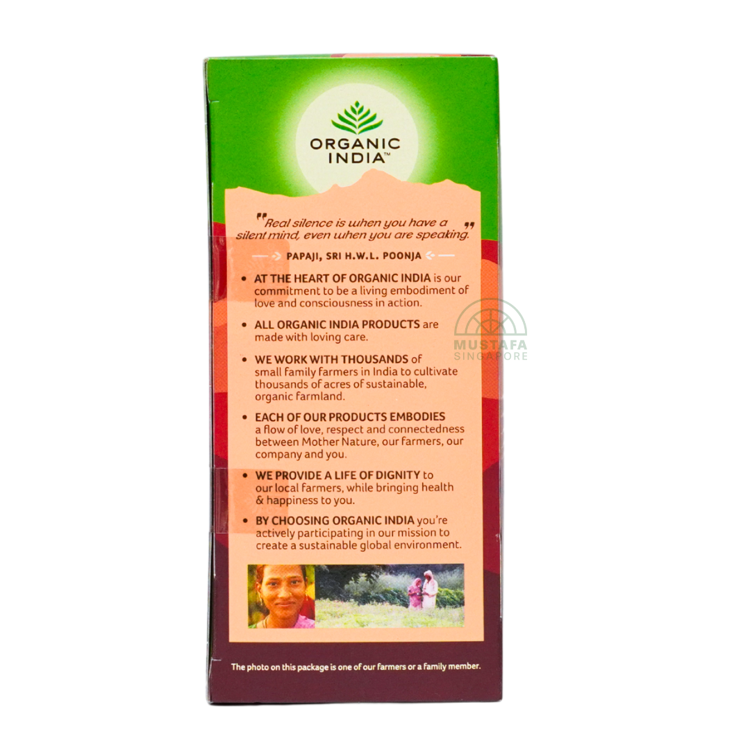 Organic India Tulsi Pomegranate Green 50.00g 25 Infusion Bags