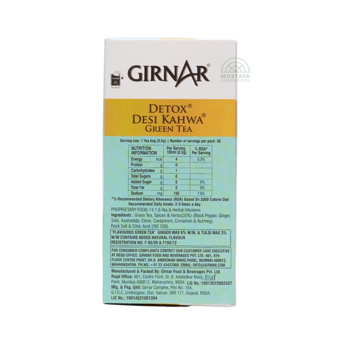 Girnar Detox Desi Kahwa Green Tea 2.5g x 36 90g