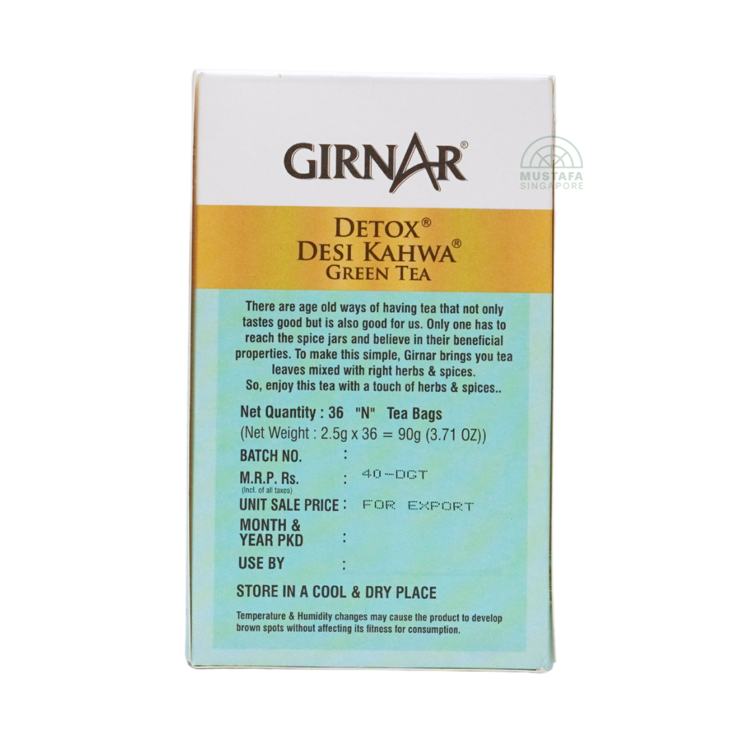 Girnar Detox Desi Kahwa Green Tea 2.5g x 36 90g