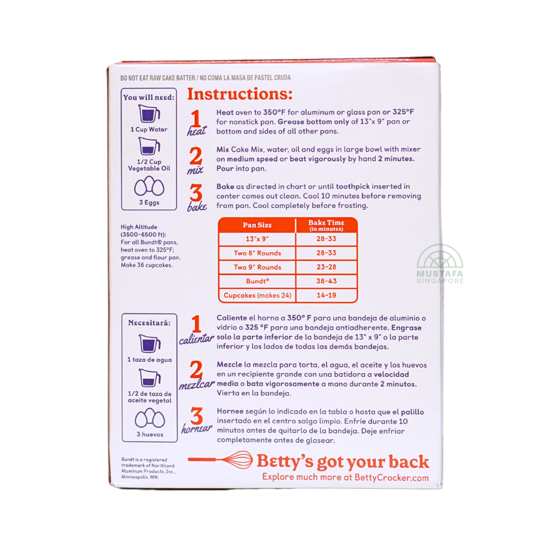 Betty Crocker Super Moist Cake Mix Chocolate Fudge 375g