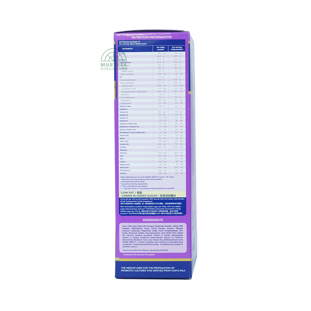 Anmum Materna Low Fat Maternal Milk Formula (Chocolate) 650g