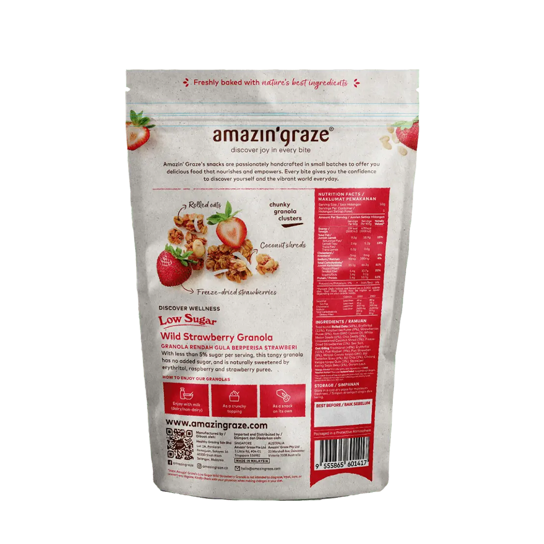 Amazin' Grace Wild Strawberry Granola 250g