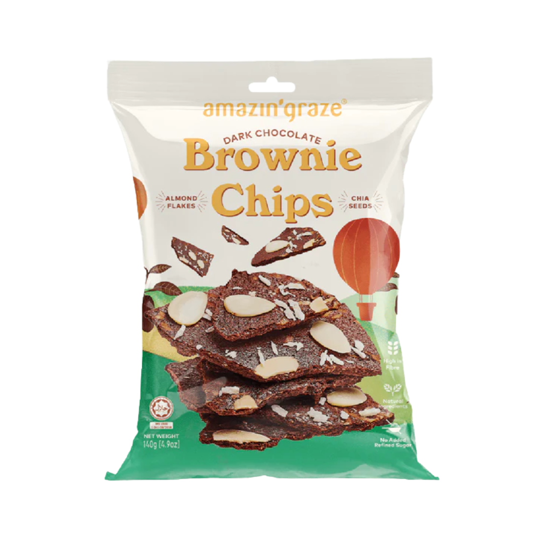 Amazin' Graze Dark Chocolate Brownie Chips 140g