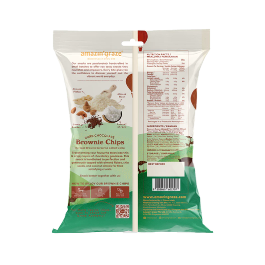 Amazin' Graze Dark Chocolate Brownie Chips 140g