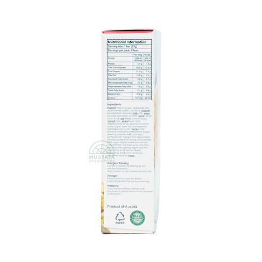 Yogood Cranberry & Mango Muesli Bar 138g (6 x 23g)