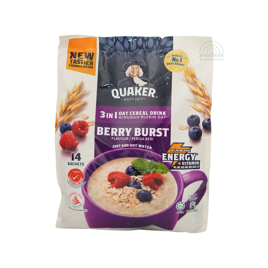 Quaker 3 in 1 Oat Cereal Drink Berry Burst 28g x 14s