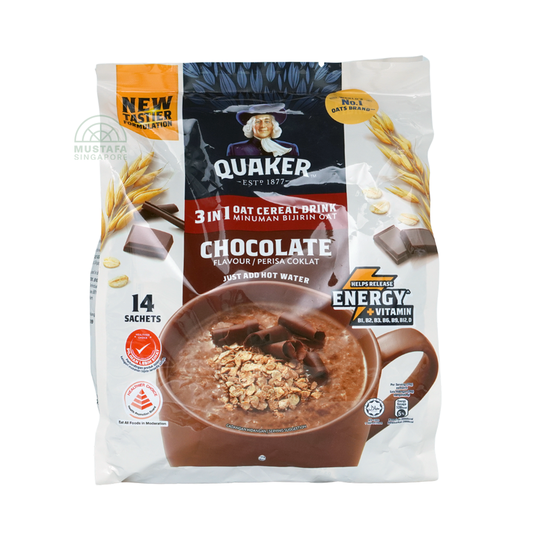 Quaker 3 in 1 Oat Cereal Drink Chocolate 28g x 14s