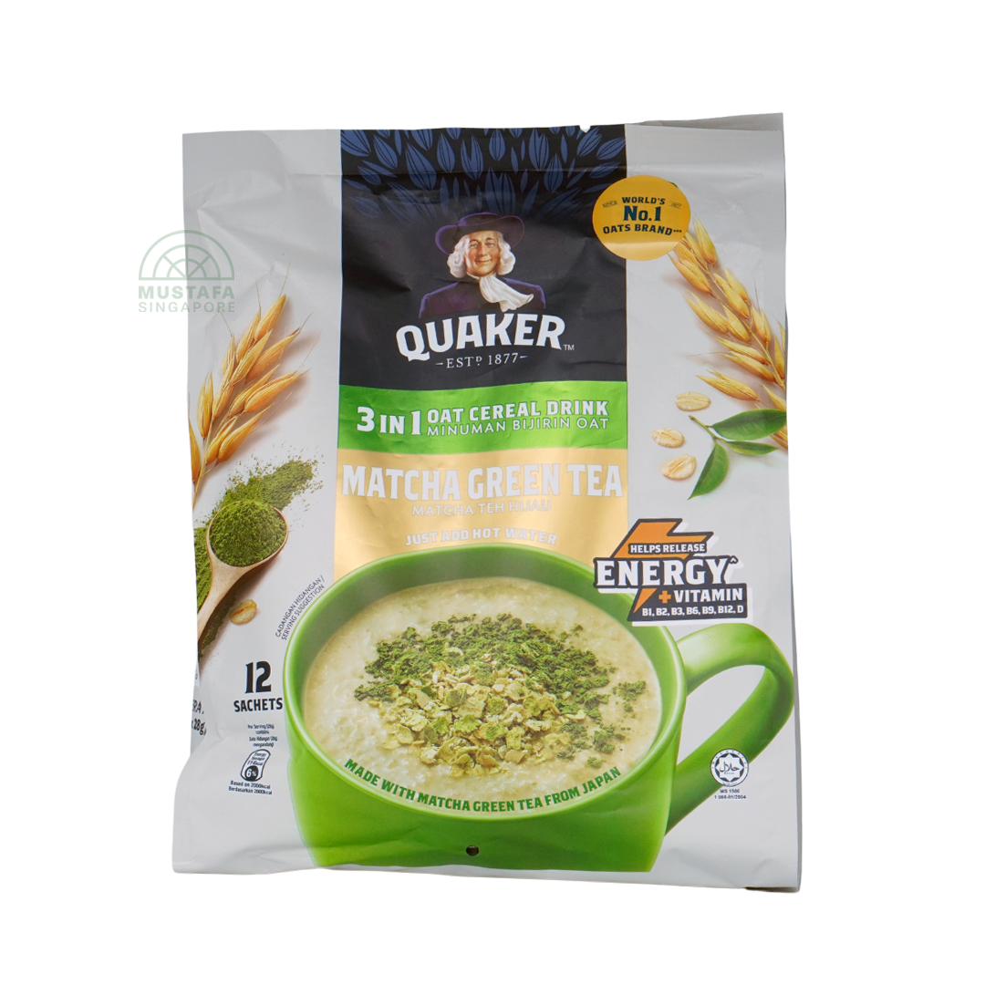 Quaker 3 in 1 Oat Cereal Drink Matcha Green Tea 28g x 12s