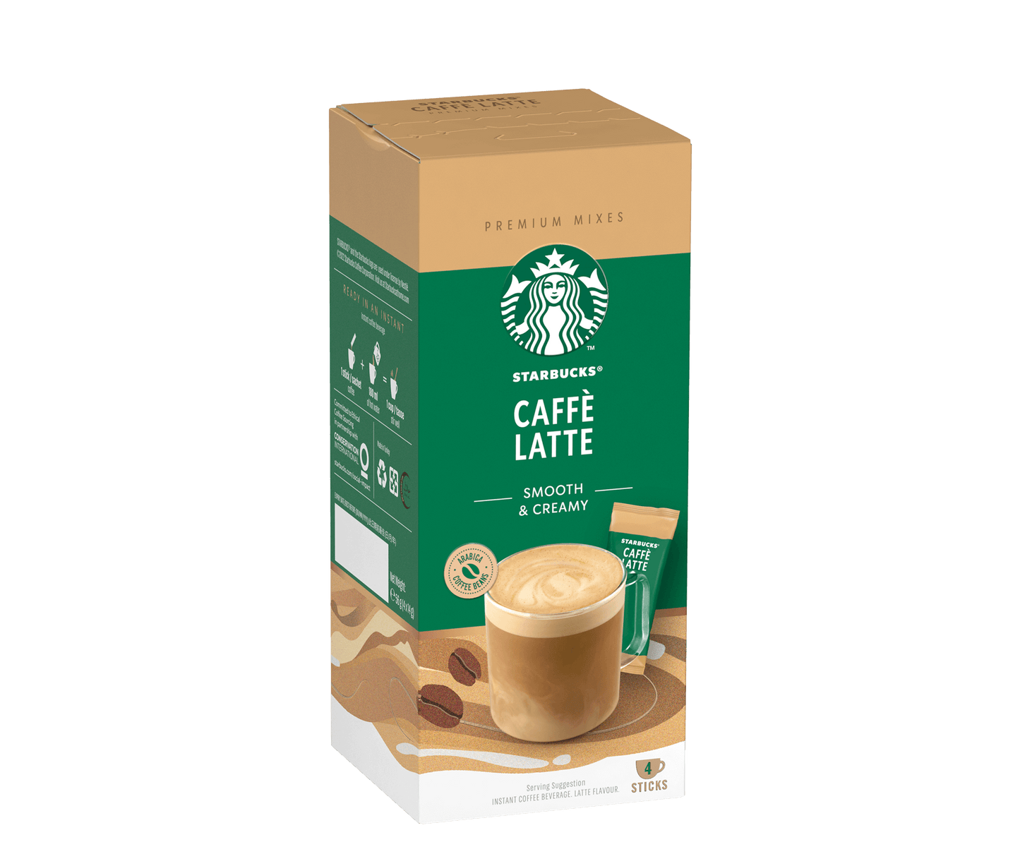 Starbucks® Cafè Latte Premium Mixes Instant Coffee 4s