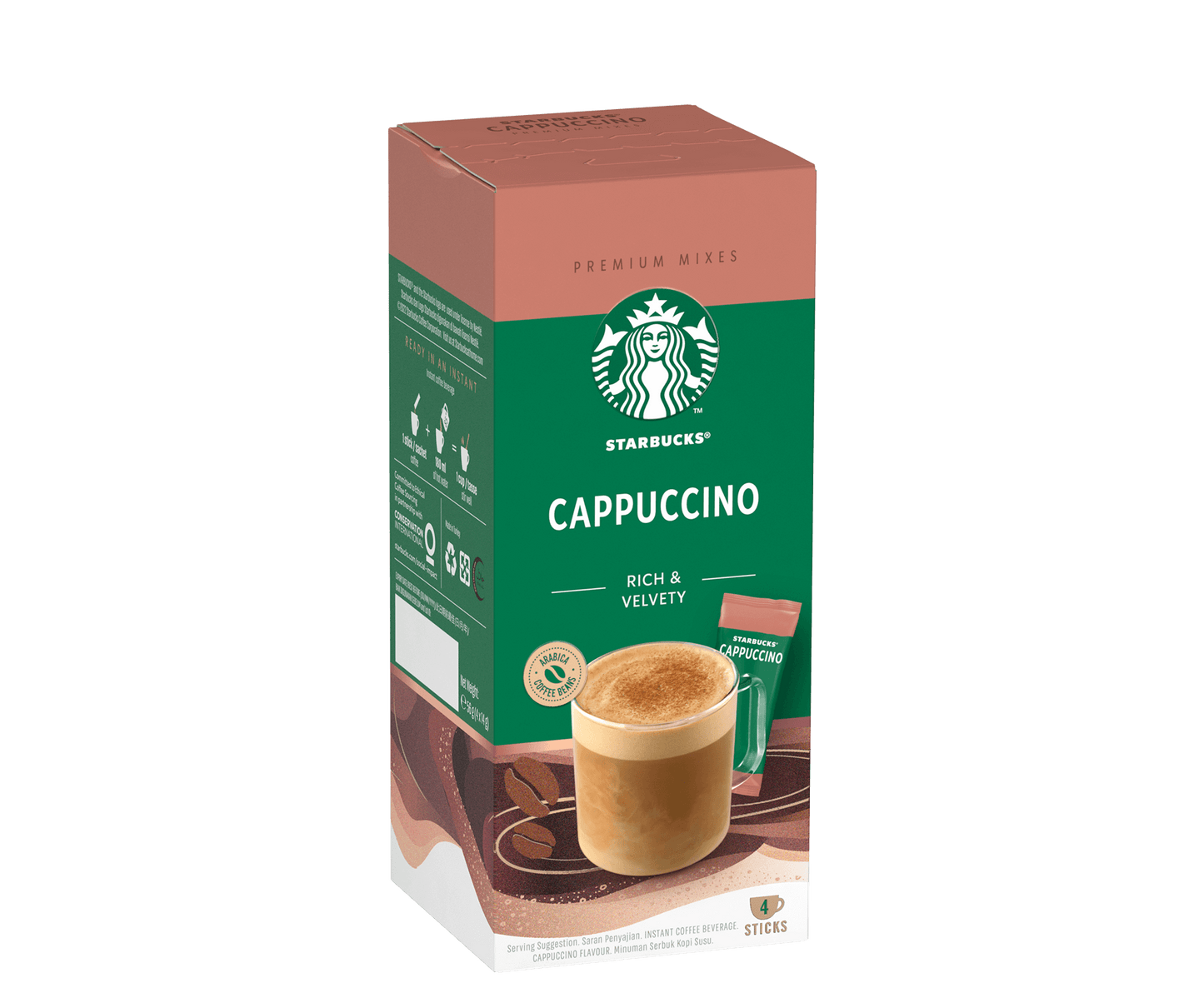 Starbucks® Caramel Cappuccino Premium Mixes Instant Coffee 4s