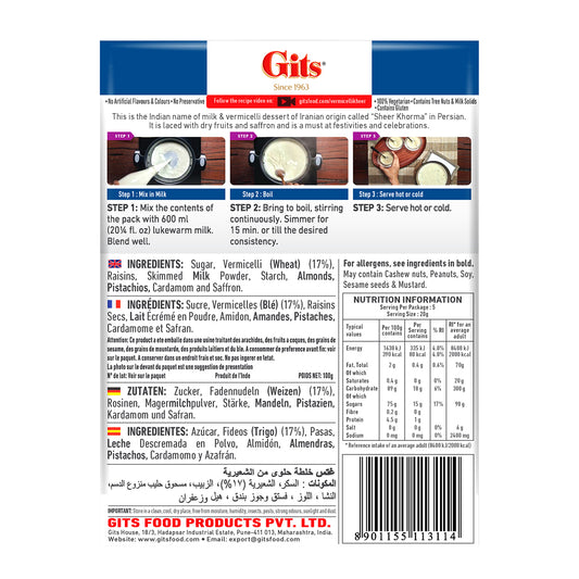 Gits Vermicelli-Kheer Dessert Mix 100g