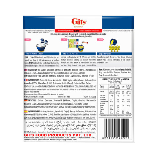 Gits Badam Pista Drink Mix (Made With Real Almonds) 200g