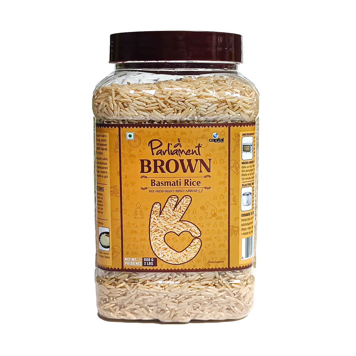 Parliament Brown Basmati Rice 1kg (Jar)