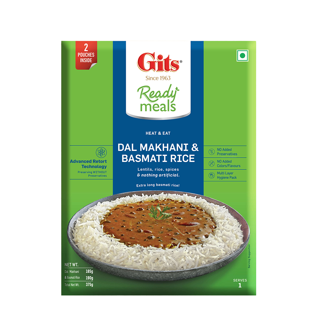 Gits Dal Makhani & Basmati Rice Combo Meal (Mild Spicy) 375g